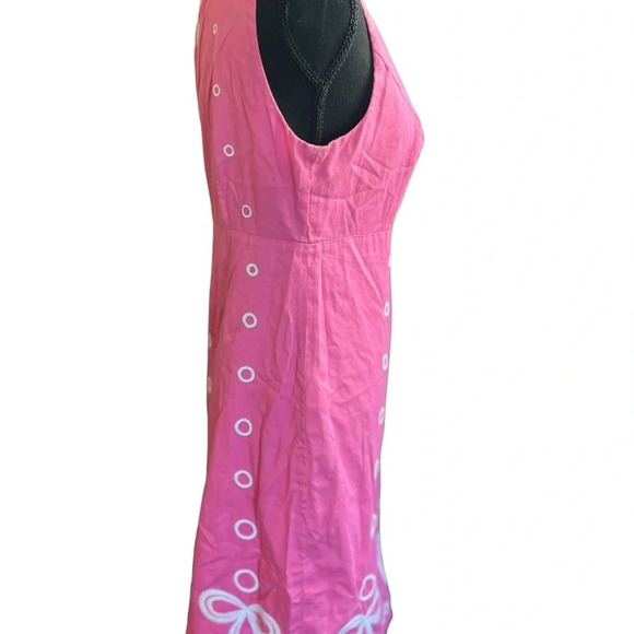 Lilly Pultizer Pink and White Sleeveless Dress. Size: 8 - Picture 5 of 9